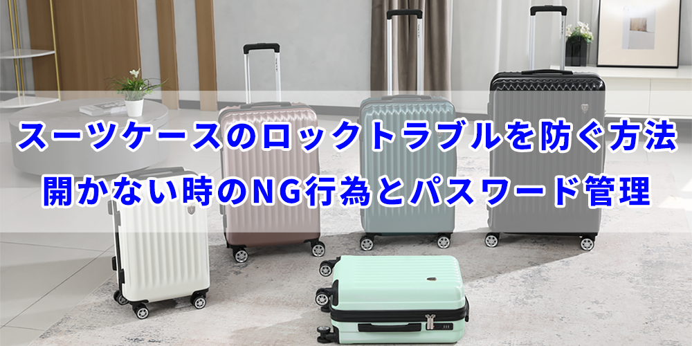 スーツケースのロックトラブルを防ぐ方法|開かない時のNG行為とパスワード管理