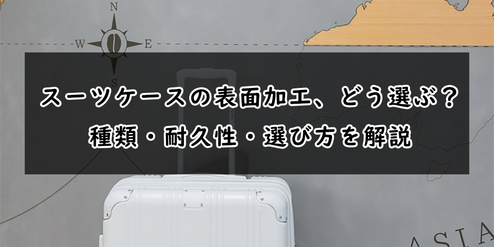 スーツケースの表面加工、どう選ぶ? 種類・耐久性・選び方をわかりやすく解説