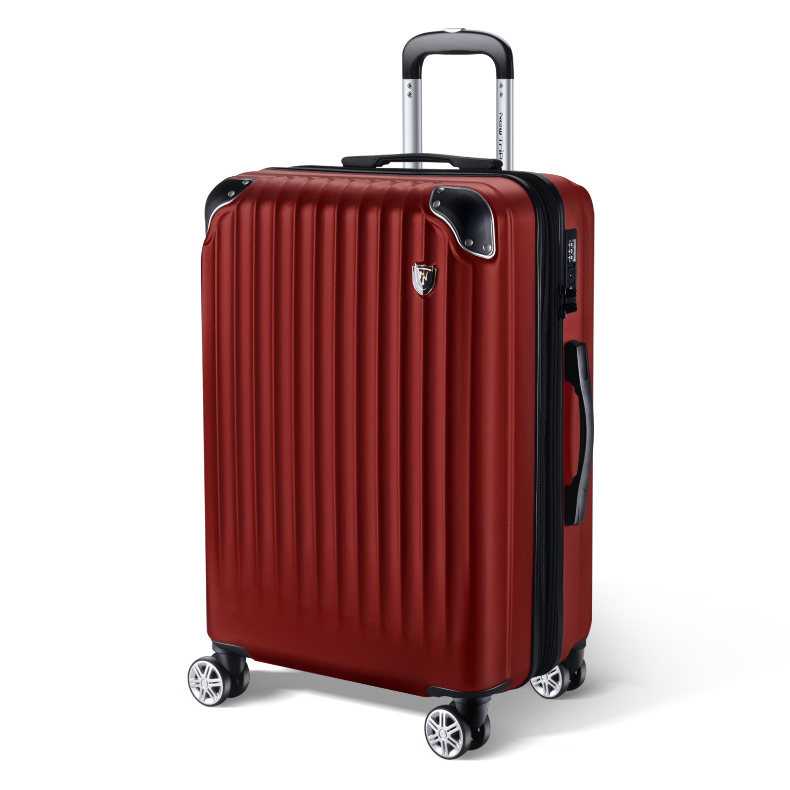 [New Trip] スーツケース 拡張機能付き S-L ワインレッド 40L-95L 容量 静音 旅行 海外 出張