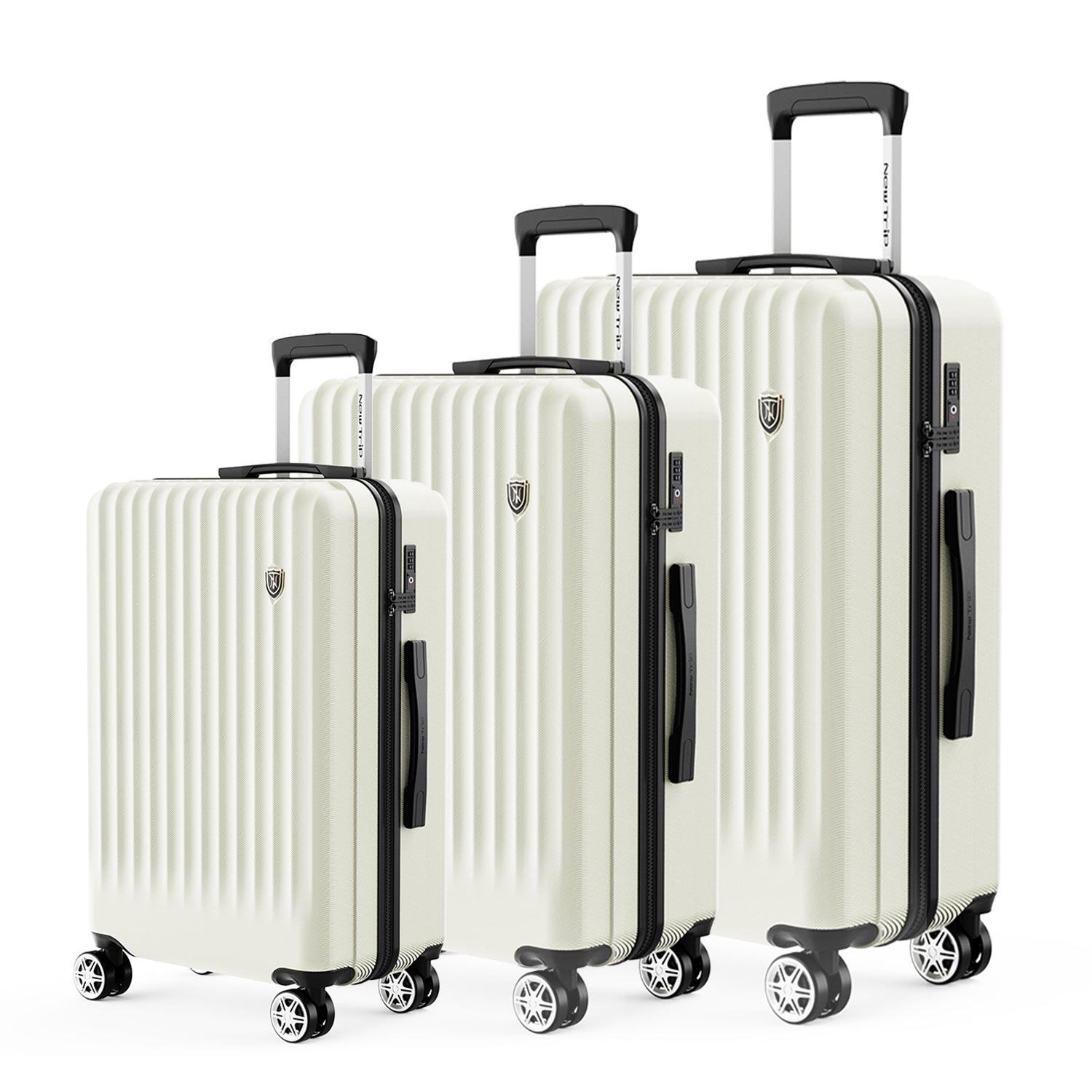 New Trip 3点セット S/M/Lサイズ ストッパー付き 家族旅行スーツケース 0701 Plus 家族旅行おすすめ