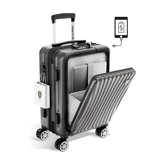 New Trip スーツケース フロントオープン式 拡張機能アップグレード 0702M 拡張機能アップグレード