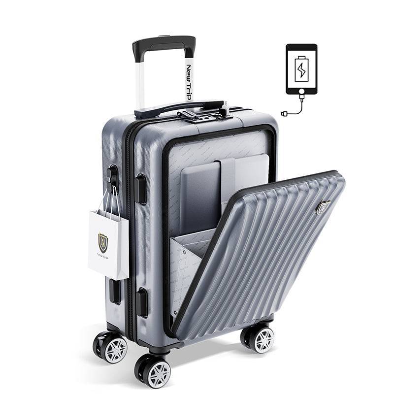 New Trip スーツケース フロントオープン式 USBボード付き 0702 フロントオープン設計