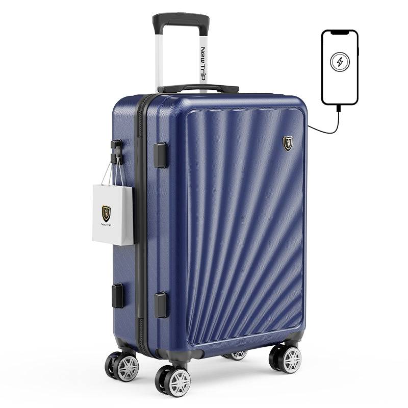 New Trip スーツケース USBボード付き ストッパー・物掛けフック付き 0301 超軽量USBポート付き