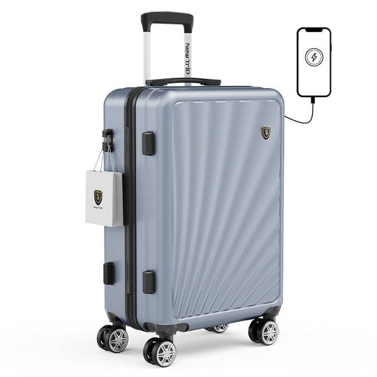 New Trip スーツケース USBボード付き ストッパー・物掛けフック付き 0301 超軽量USBポート付き