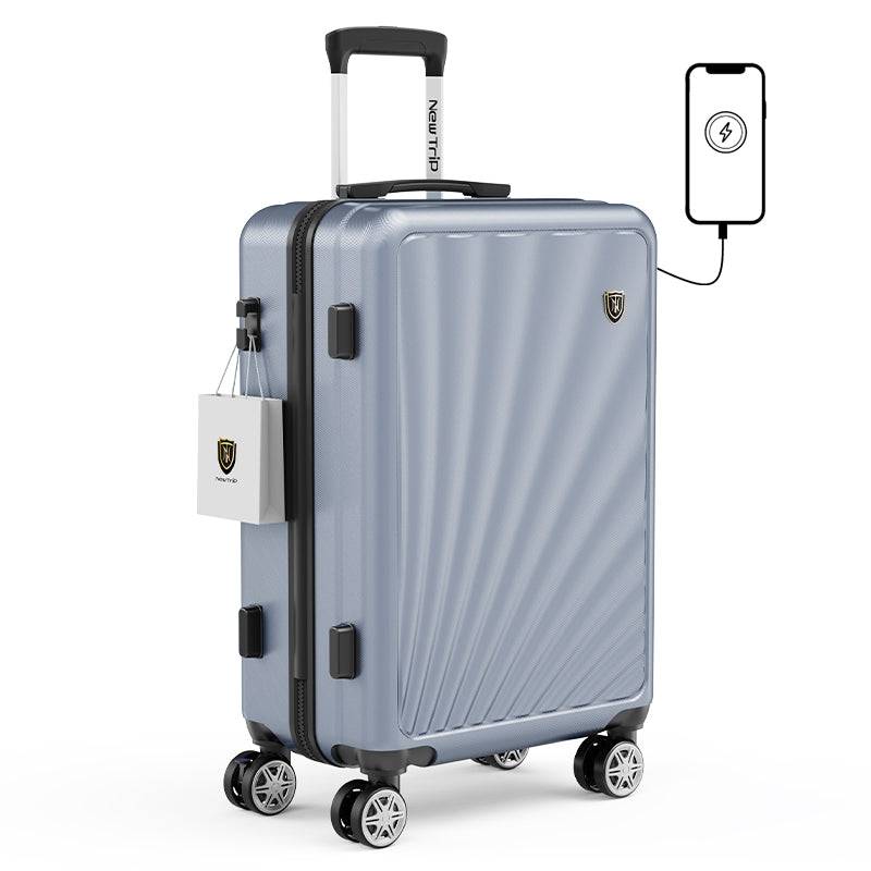 New Trip スーツケース USBボード付き ストッパー・物掛けフック付き 0301 超軽量USBポート付き