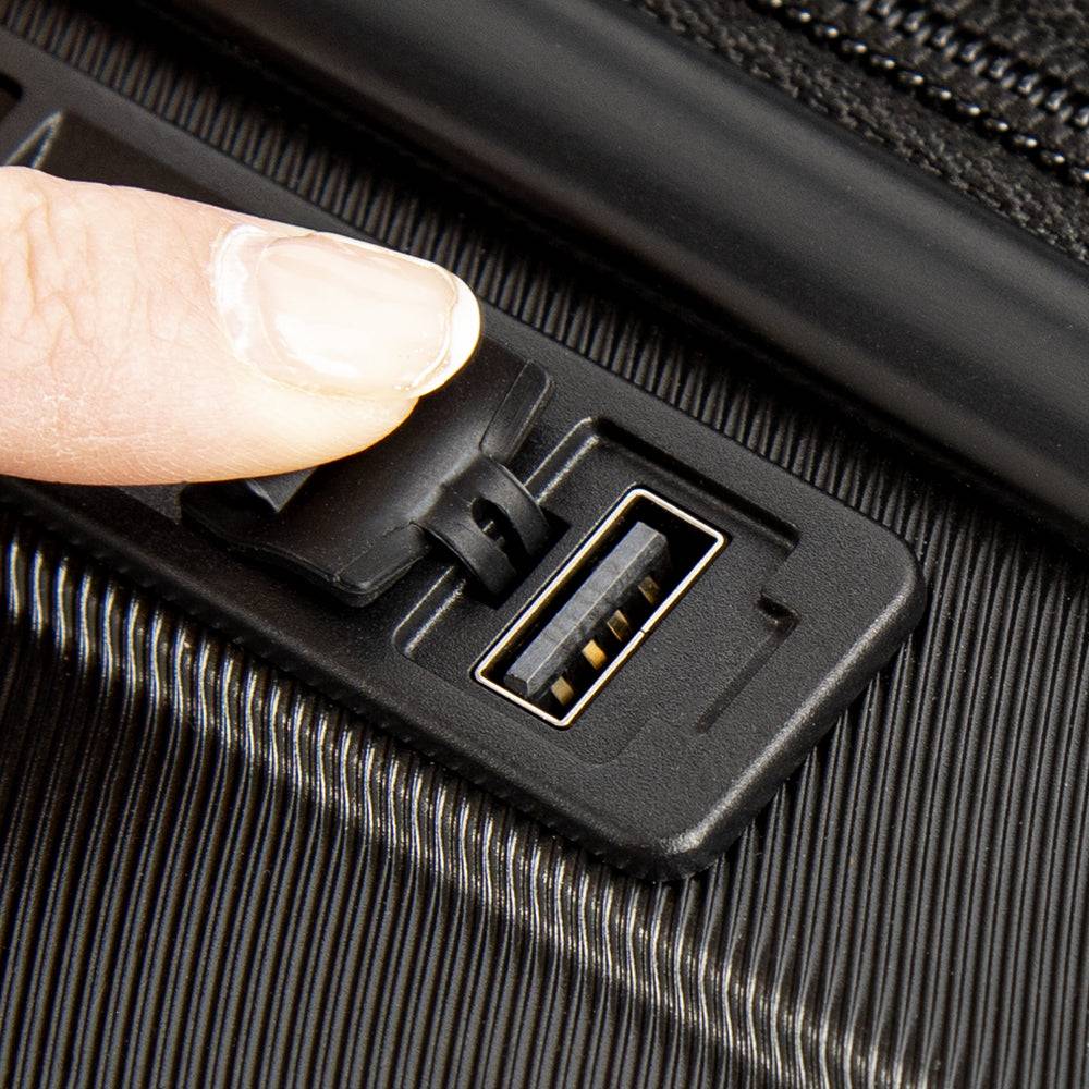 New Trip スーツケース USBボード付き ストッパー・物掛けフック付き 0301 超軽量USBポート付き