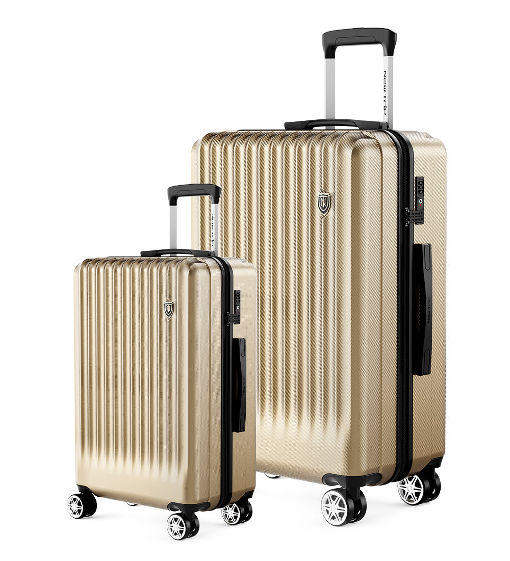 New Trip 二人旅行スーツケース 2点セット S/M/Lサイズ ストッパー付き 0701 Plus 家族旅行おすすめ