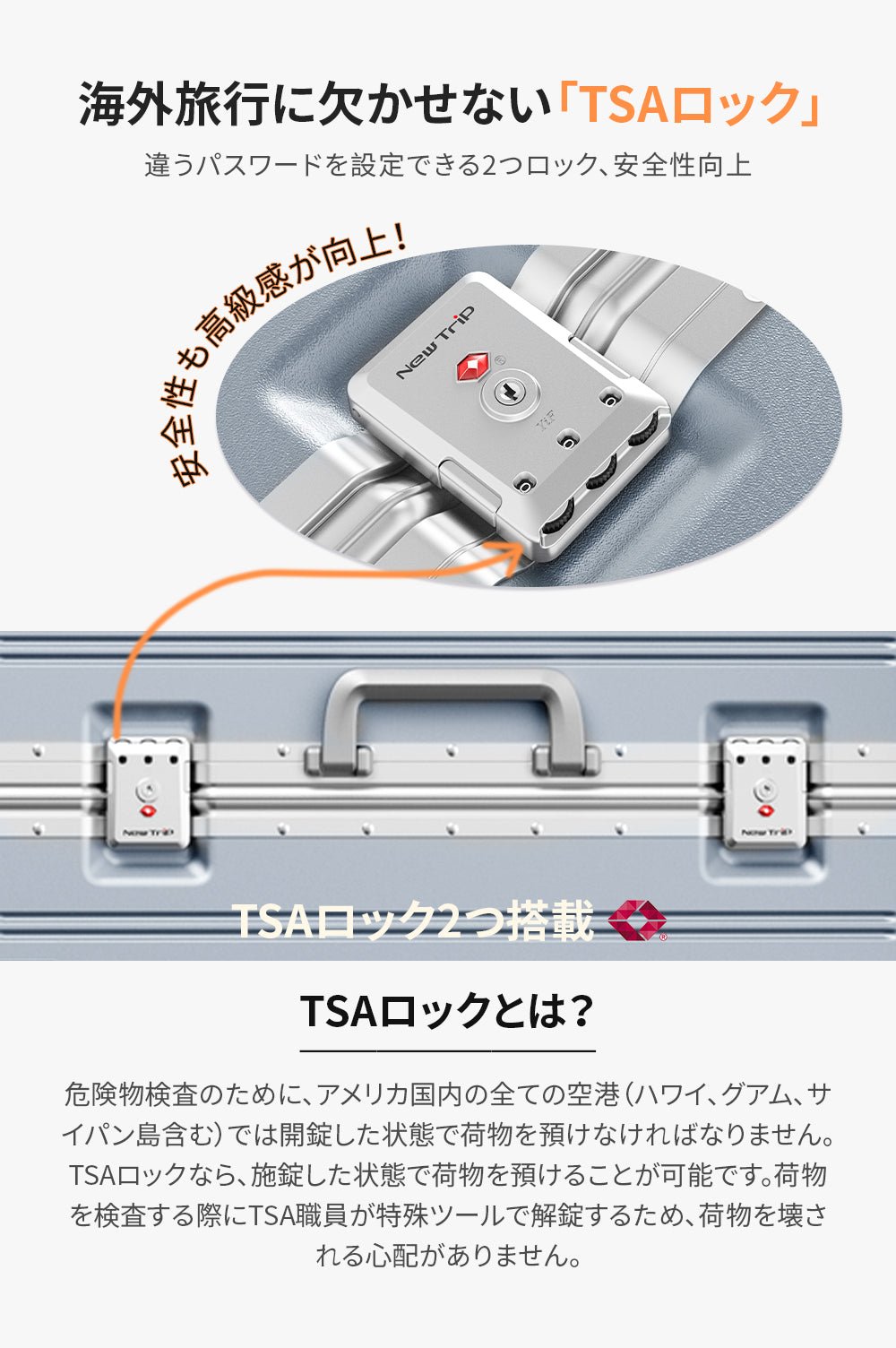 TSAロックスーツケース