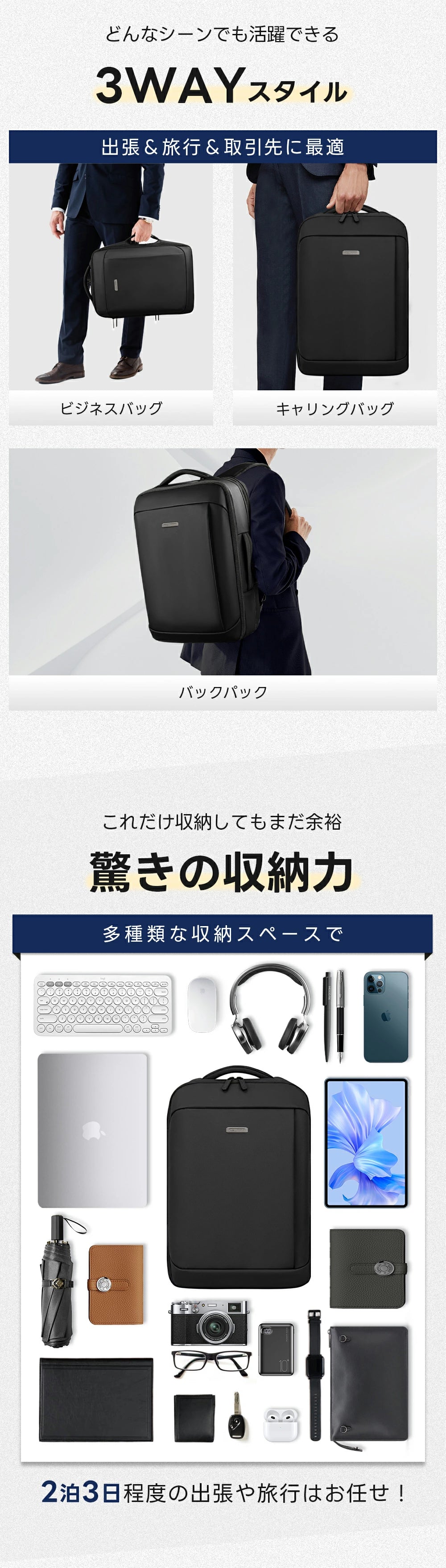 複数使用方法のリュックサック