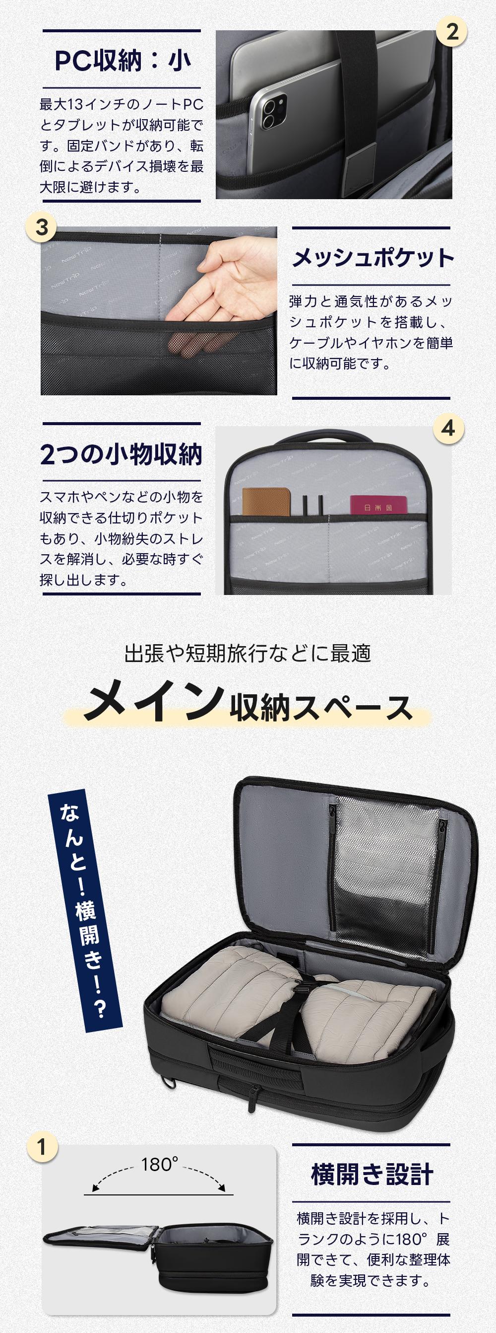 荷物収納リュックサック