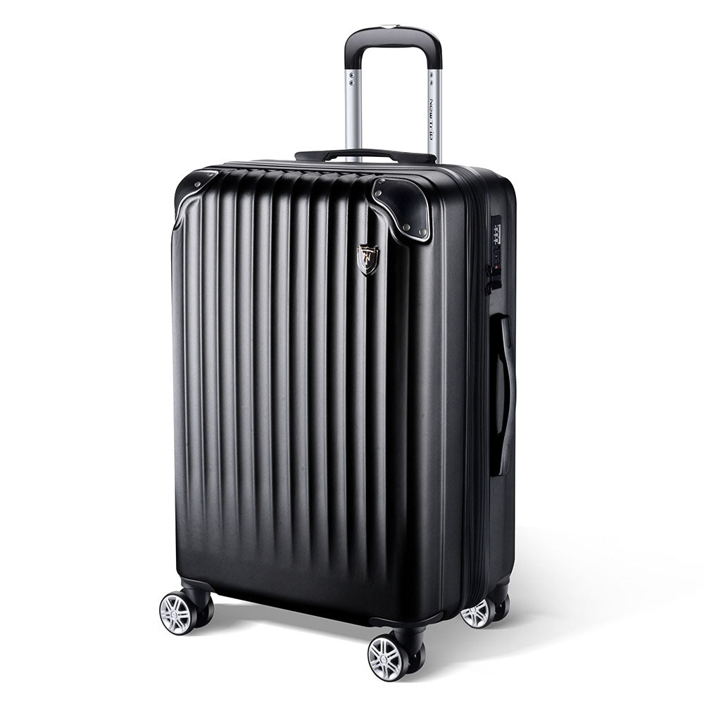 [New Trip] スーツケース 拡張機能付き S-L ブラック 40L-95L 容量 静音 旅行 海外 出張