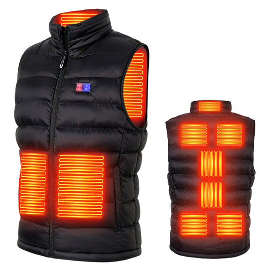冬用電熱ベスト 軽量保温防寒着・男女兼用・前後独立ヒーターで・3段階温度調節 New Trip