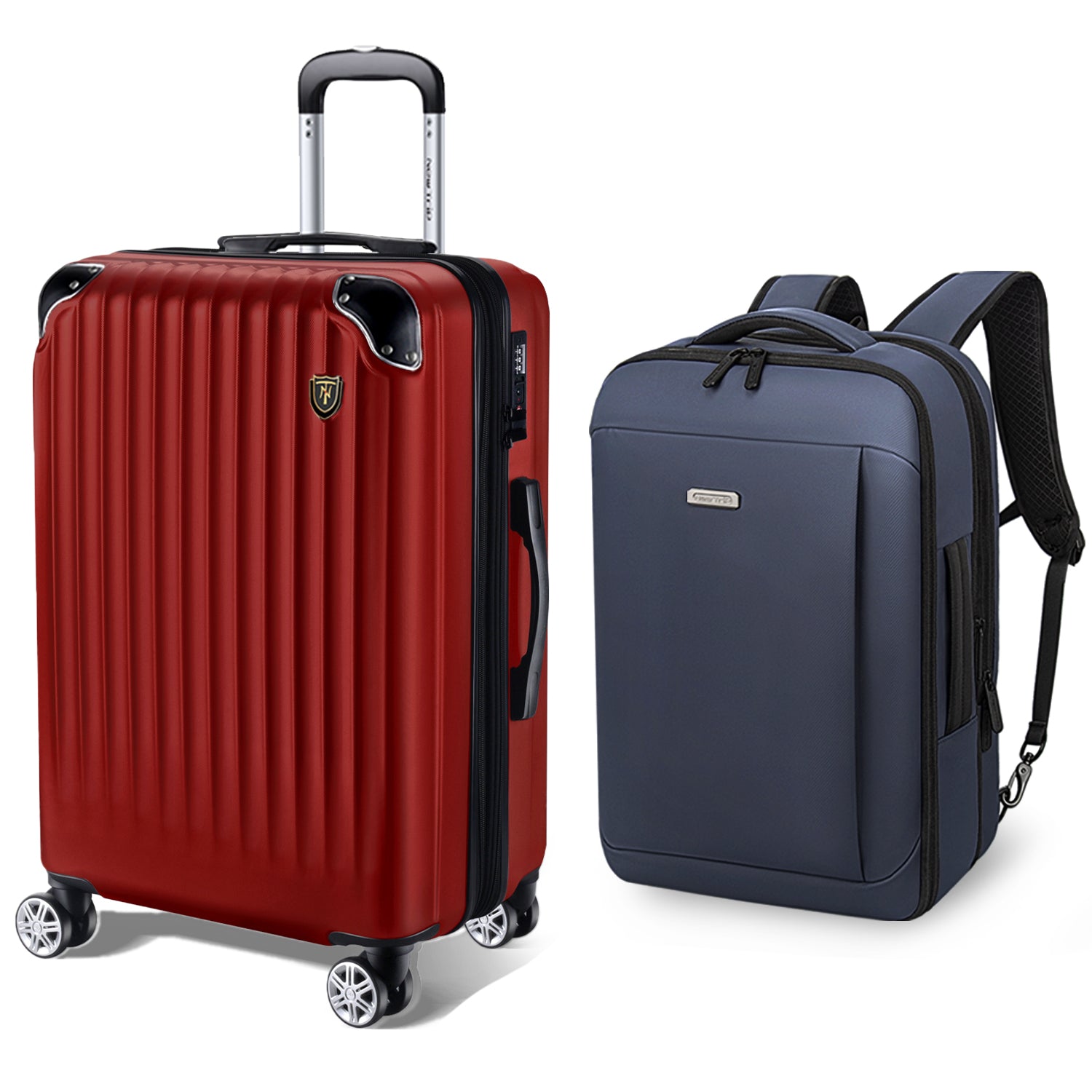 Double Storage Set] New Trip 0201 Expandable Suitcase & Large