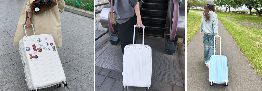 出張におすすめのスーツケース：1泊なら20～30リットル、2泊3日なら30～40リットルが目安です。
家族旅行でのサイズ選び：3泊4日なら、80～100リットルのスーツケース1つ、または40リットルのスーツケースを用意。
海外旅行での注意点：航空会社のサイズ・重量制限と現地の移動手段を考慮。