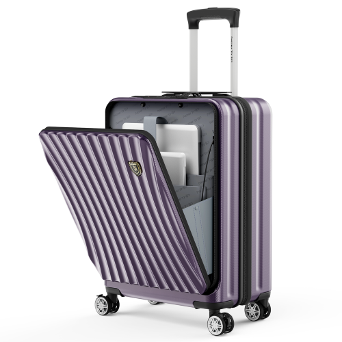 1泊2日の旅行や2泊3日の旅行におすすめのスーツケース：0702plus フロントオープン、容量は42L。