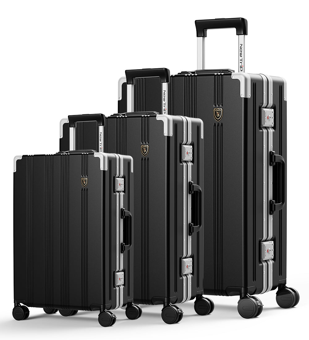 1101 Impact-Resistant Aluminum Frame Suitcase with Silent Casters