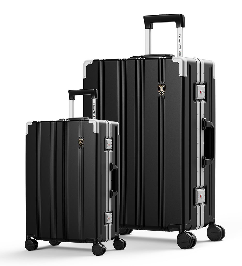 New Trip] 二人旅行スーツケース 2点セット S/M/Lサイズ アルミ