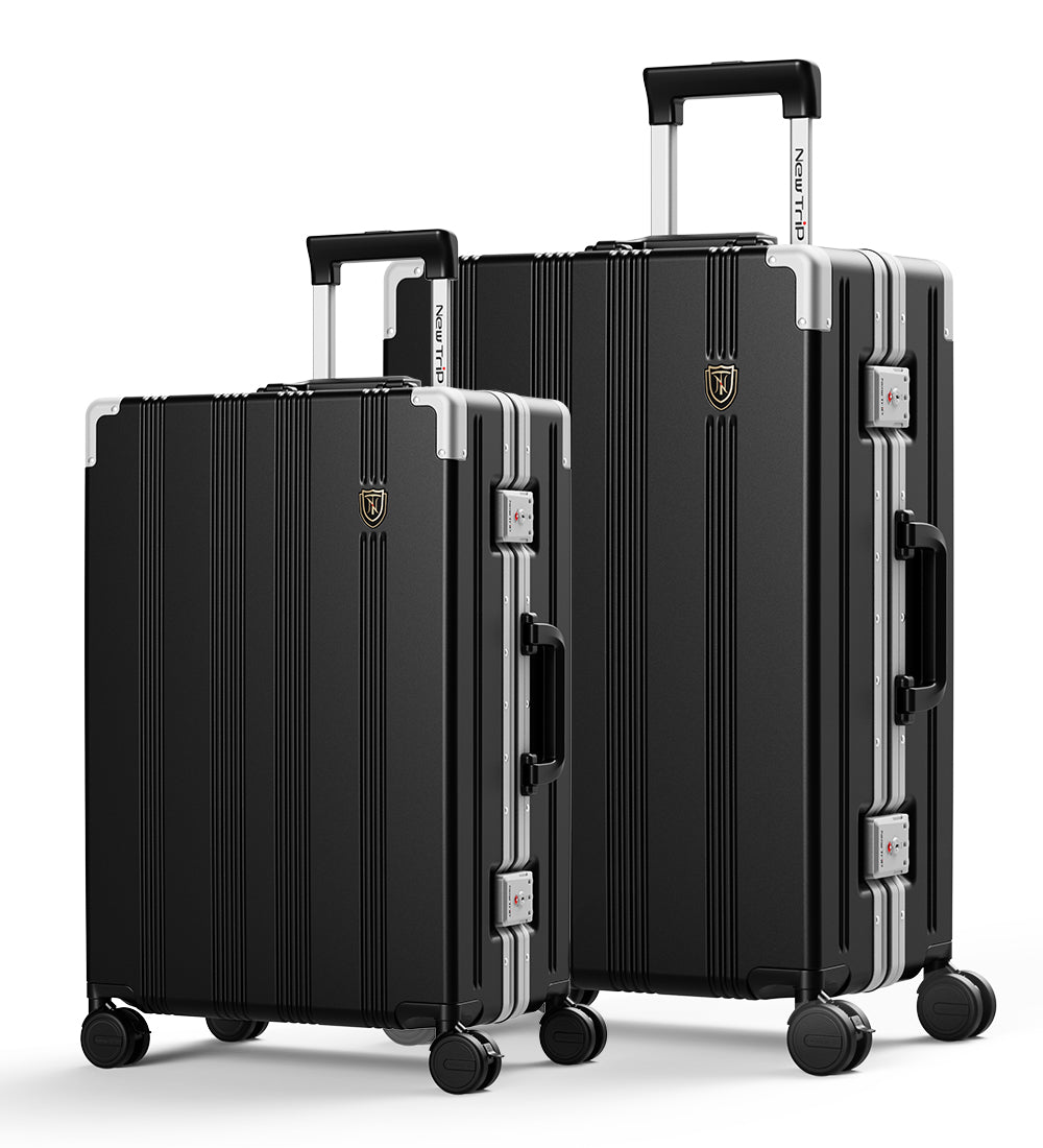 New Trip] 二人旅行スーツケース 2点セット S/M/Lサイズ アルミ