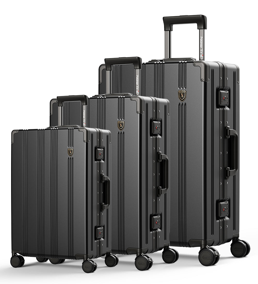 New Trip 家族旅行スーツケース 3点セット S/M/Lサイズ 耐衝撃 アルミフレーム 1101 Top.3 ビジネスおすすめ