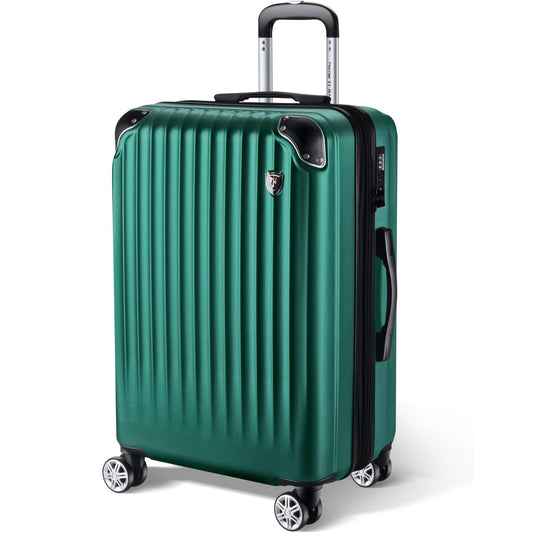 New Trip スーツケース（機内持込、グリーン) キャリーバッグ 拡張機能付