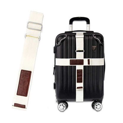 New Trip スーツケースベルト マジックテープ式 荷物をしっかり守り  取り間違え防止 固定 ベルト （ブラック&ブルー）