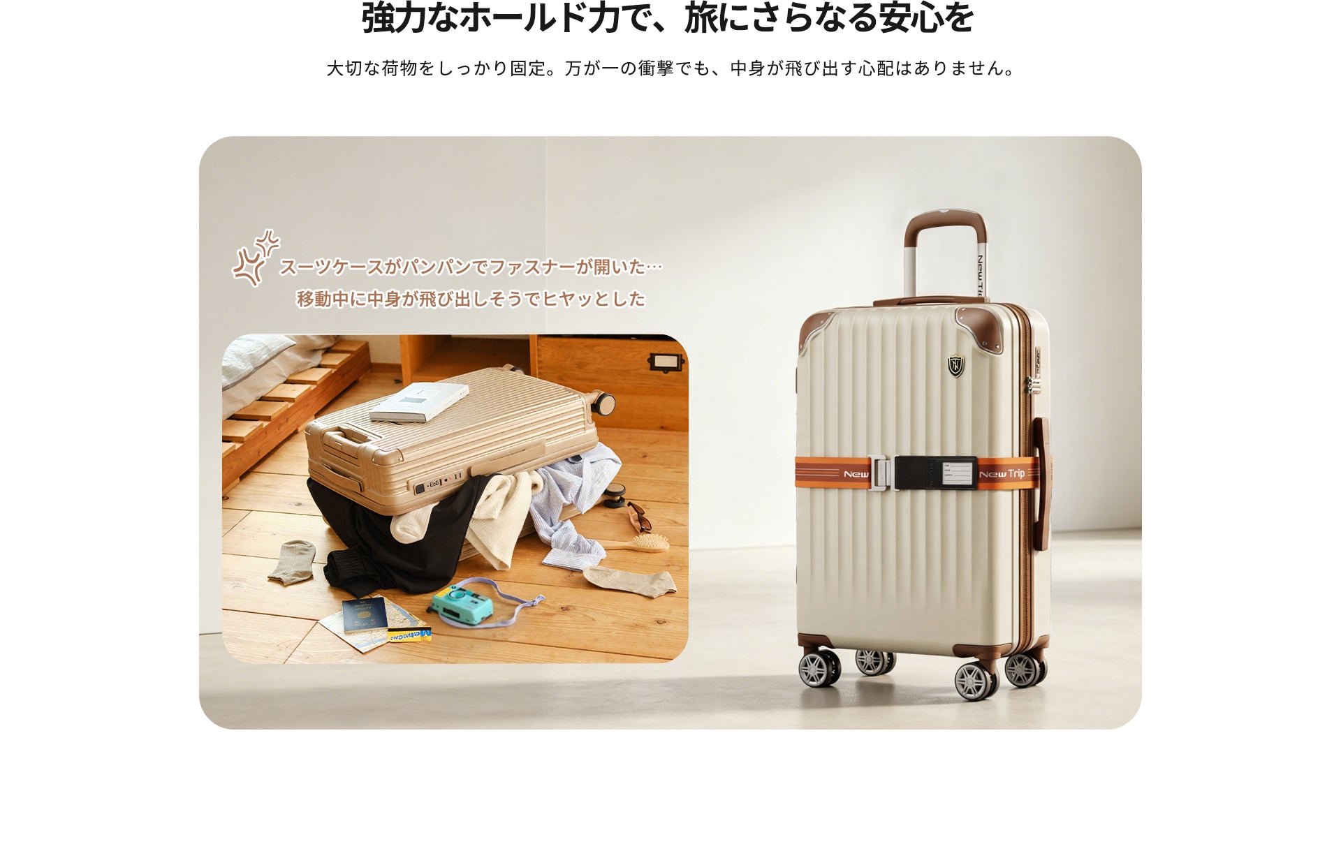 New Trip] Velcro Suitcase Strap for Securing Luggage