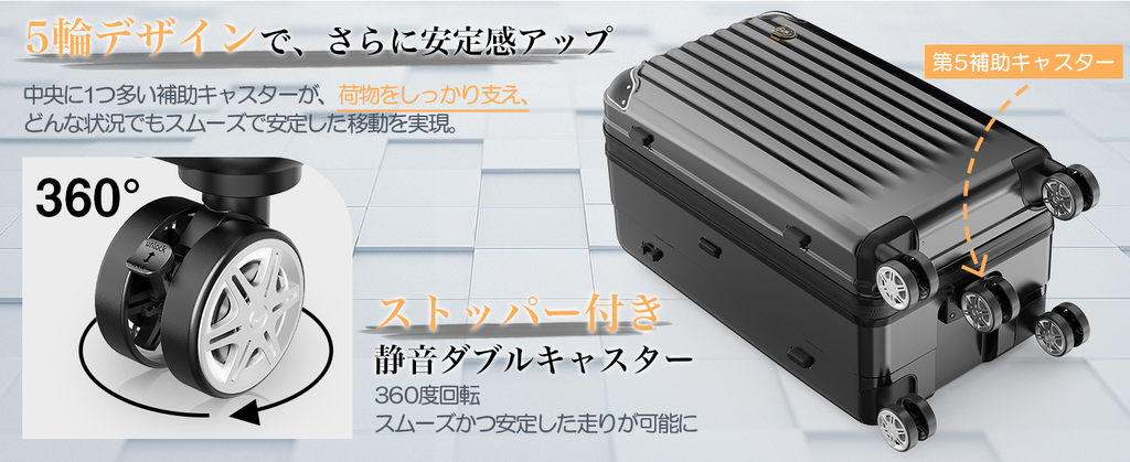 New Trip 0211が導き出した答えが、中央に配置された「センターホイール（5つ目の車輪）」でした。
