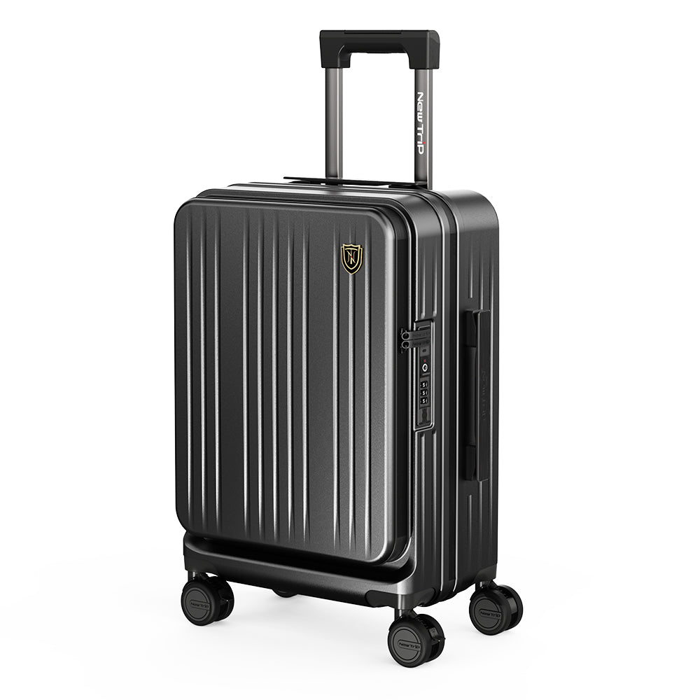 New Trip （ニュートリップ）スーツケース0501 横開式 拡張機能 ストッパー付き ブラック色