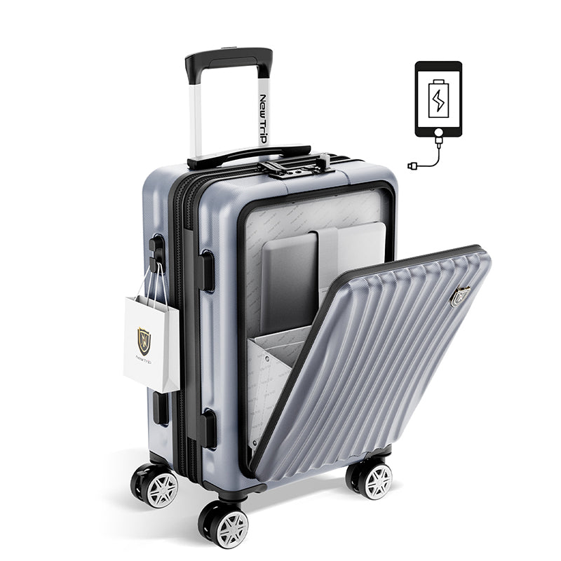 New Trip スーツケース フロントオープン式 拡張機能アップグレード 0702M 拡張機能アップグレード