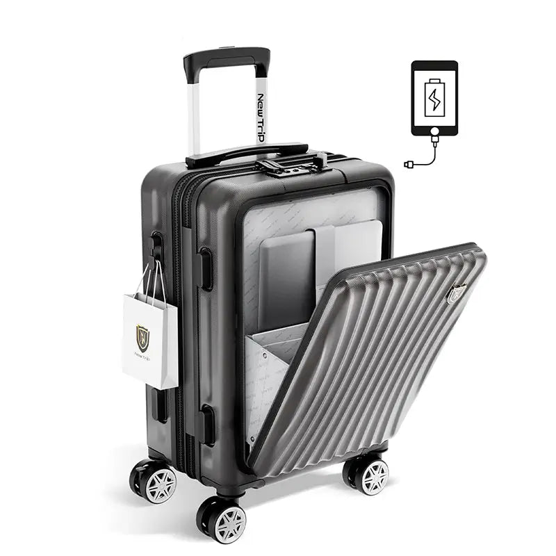 New Trip スーツケース フロントオープン式 拡張機能アップグレード 0702M 拡張機能アップグレード