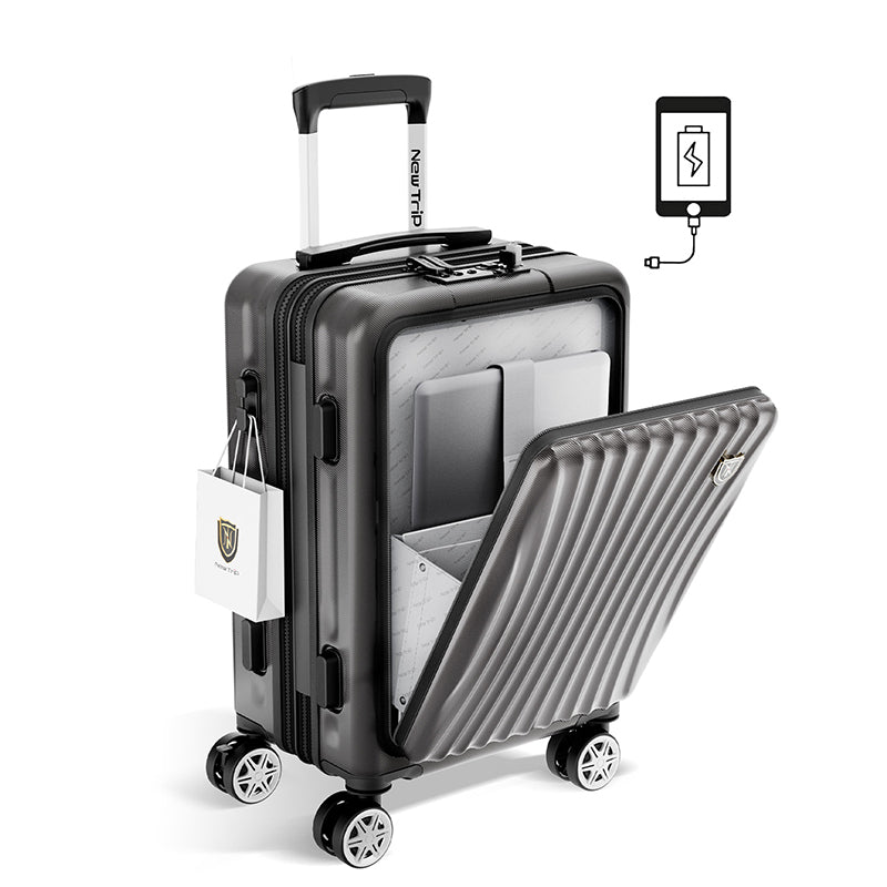 New Trip スーツケース フロントオープン式 拡張機能アップグレード 0702M 拡張機能アップグレード