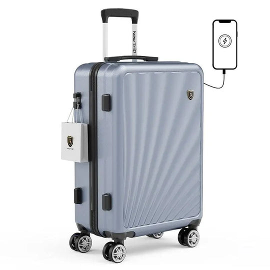 New Trip スーツケース USBボード付き ストッパー・物掛けフック付き 0301 超軽量USBポート付き