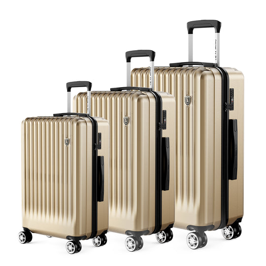 [New Trip] 家族旅行スーツケース 3点セット S/M/Lサイズ ストッパー付き 0701 Plus