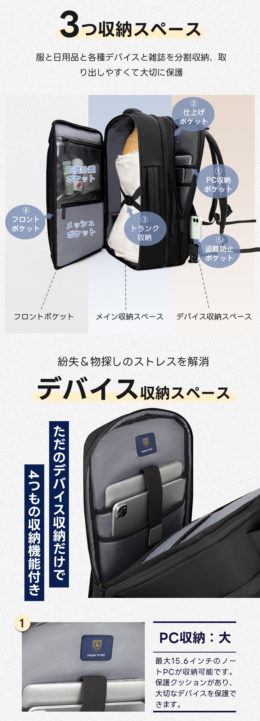 15.6インチPC収納リュックサック