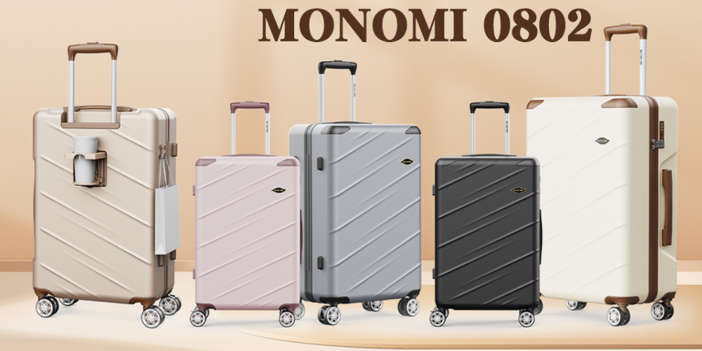 「MONOMI 0802」スーツケースは、超軽量かつ高機能なデザインで、旅行者のあらゆるニーズに応えるために開発されました。