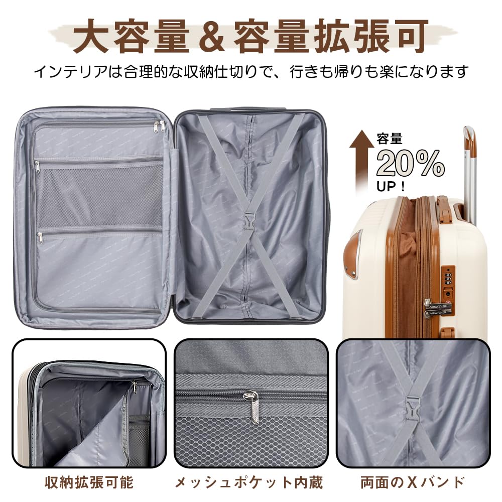 New Trip 家族旅行スーツケース 3点セット S/M/Lサイズ 拡張機能付き 0201 家族旅行おすすめ