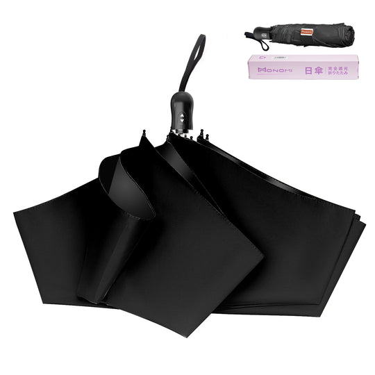 MONOMI 7105 超軽量日傘 ブラック 収納時 完全遮光 紫外線カット100% 晴雨兼用 わずか192gの軽量自動開閉モデル - New Trip