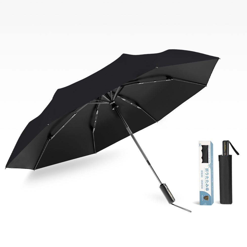 New Trip 7101 折りたたみ傘 ブラック 100%遮光・防紫外線 超撥水 耐強风 ビジネスでも使える定番の黒